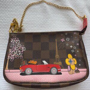 Louis Vuitton Mini Pochette Christmas 2019 Paris Damier Ebene Limited Edition